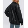 imageAUTOMET Womens Oversized Leather Jackets Faux Suede 2025 Fall Zip Up Motorcycle Coats Blazer Jackets for Women OutfitsBlack