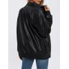 imageAUTOMET Womens Oversized Leather Jackets Zip Up Coats Faux Motorcycle Bomber Outfits Fall Trendy Fashion Winter Clothes 2025Black