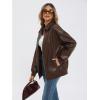 imageAUTOMET Womens Oversized Leather Jackets Zip Up Coats Faux Motorcycle Bomber Outfits Fall Trendy Fashion Winter Clothes 2025Brown