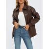 imageAUTOMET Womens Oversized Leather Jackets Zip Up Coats Faux Motorcycle Bomber Outfits Fall Trendy Fashion Winter Clothes 2025Brown