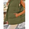 imageAUTOMET Womens Puffer Vests Fall Fashion Jackets Puffy Outfits 2025 Trendy Sleeveless Coats Outerwear Winter ClothesArmy Green