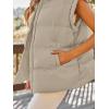 imageAUTOMET Womens Puffer Vests Fall Fashion Jackets Puffy Outfits 2025 Trendy Sleeveless Coats Outerwear Winter ClothesLightkhaki