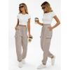 imageAUTOMET Womens Sweatpants Cargo Fleece Lined Baggy Athletic Jogger with Pockets 2025 Casual Trendy Pants Fall OutfitsCoffee Grey