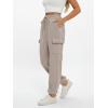 imageAUTOMET Womens Sweatpants Cargo Fleece Lined Baggy Athletic Jogger with Pockets 2025 Casual Trendy Pants Fall OutfitsCoffee Grey