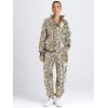 imageAUTOMET Womens Sweatsuits 2 Piece Outfits Lounge Sets Long Sleeve Half Zip Pullover and Baggy Sweatpants with PocketsCamoyellow