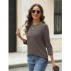 imageAUTOMET Womens Tops 34 Length Long Sleeve Shirts Fall Clothes Business Casual Dressy Blouse Loose Fit Basic Tee TrendyCoffee Grey