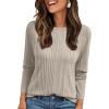 imageAUTOMET Long Sleeve Shirts for Women Casual Tunic Tops Loose Fit Lightweight Crew Neck Sweater Clothes 2025Ash