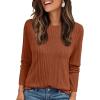 imageAUTOMET Long Sleeve Shirts for Women Casual Tunic Tops Loose Fit Lightweight Crew Neck Sweater Clothes 2025Maple