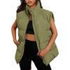 imageAUTOMET Womens Puffer Vests Fall Fashion Jackets Puffy Outfits 2025 Trendy Sleeveless Coats Outerwear Winter ClothesArmy Green
