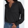 imageAUTOMET Long Sleeve Shirts Womens Tops Henley Dressy Casual Blouses Fall Outfits 2025 Trendy Loose Fit Comfy Winter ClothesBlack