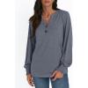 imageAUTOMET Long Sleeve Shirts Womens Tops Henley Dressy Casual Blouses Fall Outfits 2025 Trendy Loose Fit Comfy Winter ClothesGrey
