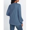 imageAUTOMET Long Sleeve Shirts Womens Tops Henley Dressy Casual Blouses Fall Outfits 2025 Trendy Loose Fit Comfy Winter ClothesGrey Blue