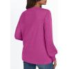 imageAUTOMET Long Sleeve Shirts Womens Tops Henley Dressy Casual Blouses Fall Outfits 2025 Trendy Loose Fit Comfy Winter ClothesHot Pink