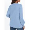 imageAUTOMET Long Sleeve Shirts Womens Tops Henley Dressy Casual Blouses Fall Outfits 2025 Trendy Loose Fit Comfy Winter ClothesLight Blue