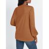 imageAUTOMET Long Sleeve Shirts Womens Tops Henley Dressy Casual Blouses Fall Outfits 2025 Trendy Loose Fit Comfy Winter ClothesLight Caramel