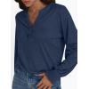 imageAUTOMET Long Sleeve Shirts Womens Tops Henley Dressy Casual Blouses Fall Outfits 2025 Trendy Loose Fit Comfy Winter ClothesNavy Blue