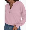 imageAUTOMET Long Sleeve Shirts Womens Tops Henley Dressy Casual Blouses Fall Outfits 2025 Trendy Loose Fit Comfy Winter ClothesPink