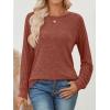 imageAUTOMET Long Sleeve Shirts for Women Fall Lightweight Sweaters Business Dressy Casual Tops Winter TrendyCaramel