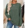 imageAUTOMET Long Sleeve Shirts for Women Fall Lightweight Sweaters Business Dressy Casual Tops Winter TrendyGreen