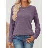 imageAUTOMET Long Sleeve Shirts for Women Fall Lightweight Sweaters Business Dressy Casual Tops Winter TrendyPurple
