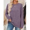 imageAUTOMET Long Sleeve Shirts for Women Fall Lightweight Sweaters Business Dressy Casual Tops Winter TrendyPurple