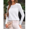 imageAUTOMET Long Sleeve Shirts for Women Spring Fashion Tops 2025 Dressy Casual Blouses Trendy Pleated Tunic OutfitsWhite