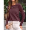 imageAUTOMET Long Sleeve Shirts for Women Spring Fashion Tops 2025 Dressy Casual Blouses Trendy Pleated Tunic OutfitsWinered