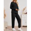 imageAUTOMET Sweatsuits for Women 2 Piece Track Suit Comfy Crewneck Lounge Sets with Sweatpants 2025 Fall OutfitsBlack