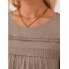 imageAUTOMET Womens Long Sleeve Shirts Business Casual Blouses Dressy Fall Babydoll TopsKhaki