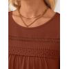 imageAUTOMET Womens Long Sleeve Shirts Business Casual Blouses Dressy Fall Babydoll TopsMaple