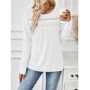 imageAUTOMET Womens Long Sleeve Shirts Business Casual Blouses Dressy Fall Babydoll TopsWhite