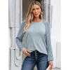 imageAUTOMET Womens Long Sleeve Shirts Casual Basic Fall Tops Cozy Lightweight Pullover Sweaters Outfits 2025 Winter ClothingBlue