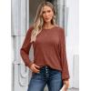 imageAUTOMET Womens Long Sleeve Shirts Casual Basic Fall Tops Cozy Lightweight Pullover Sweaters Outfits 2025 Winter ClothingCaramel