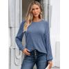 imageAUTOMET Womens Long Sleeve Shirts Casual Basic Fall Tops Cozy Lightweight Pullover Sweaters Outfits 2025 Winter ClothingNavy