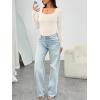 imageAUTOMET Womens Long Sleeve Shirts Ribbed Knit Tops Scoop Neck Fall TopsBeige