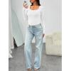 imageAUTOMET Womens Long Sleeve Shirts Ribbed Knit Tops Scoop Neck Fall TopsWhite