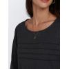 imageAUTOMET Womens Long Sleeve Tops Blouses Dressy Casual Business Crew Neck Tunic Loose Fit Trendy Outfits Fashion ClothesBlack