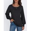 imageAUTOMET Womens Long Sleeve Tops Blouses Dressy Casual Business Crew Neck Tunic Loose Fit Trendy Outfits Fashion ClothesBlack