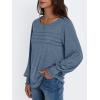 imageAUTOMET Womens Long Sleeve Tops Blouses Dressy Casual Business Crew Neck Tunic Loose Fit Trendy Outfits Fashion ClothesBlue