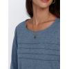 imageAUTOMET Womens Long Sleeve Tops Blouses Dressy Casual Business Crew Neck Tunic Loose Fit Trendy Outfits Fashion ClothesBlue