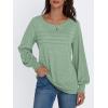 imageAUTOMET Womens Long Sleeve Tops Blouses Dressy Casual Business Crew Neck Tunic Loose Fit Trendy Outfits Fashion ClothesLight Green