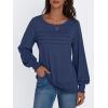 imageAUTOMET Womens Long Sleeve Tops Blouses Dressy Casual Business Crew Neck Tunic Loose Fit Trendy Outfits Fashion ClothesNavy