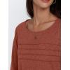 imageAUTOMET Womens Long Sleeve Tops Blouses Dressy Casual Business Crew Neck Tunic Loose Fit Trendy Outfits Fashion ClothesRust