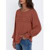 imageAUTOMET Womens Long Sleeve Tops Blouses Dressy Casual Business Crew Neck Tunic Loose Fit Trendy Outfits Fashion ClothesRust