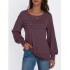 imageAUTOMET Womens Long Sleeve Tops Blouses Dressy Casual Business Crew Neck Tunic Loose Fit Trendy Outfits Fashion ClothesSepia