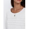 imageAUTOMET Womens Long Sleeve Tops Blouses Dressy Casual Business Crew Neck Tunic Loose Fit Trendy Outfits Fashion ClothesWhite