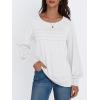 imageAUTOMET Womens Long Sleeve Tops Blouses Dressy Casual Business Crew Neck Tunic Loose Fit Trendy Outfits Fashion ClothesWhite