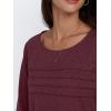 imageAUTOMET Womens Long Sleeve Tops Blouses Dressy Casual Business Crew Neck Tunic Loose Fit Trendy Outfits Fashion ClothesWine Red