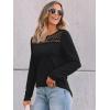 imageAUTOMET Womens Long Sleeve Tops Dressy Casual Blouses Business Lace TShirts Fall Fashion 2025 Outfits Winter Trendy ClothesBlack