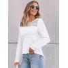 imageAUTOMET Womens Long Sleeve Tops Dressy Casual Blouses Business Lace TShirts Fall Fashion 2025 Outfits Winter Trendy ClothesWhite